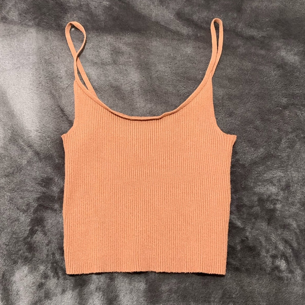 Cropped LA Hearts by Pacsun Brown Tank